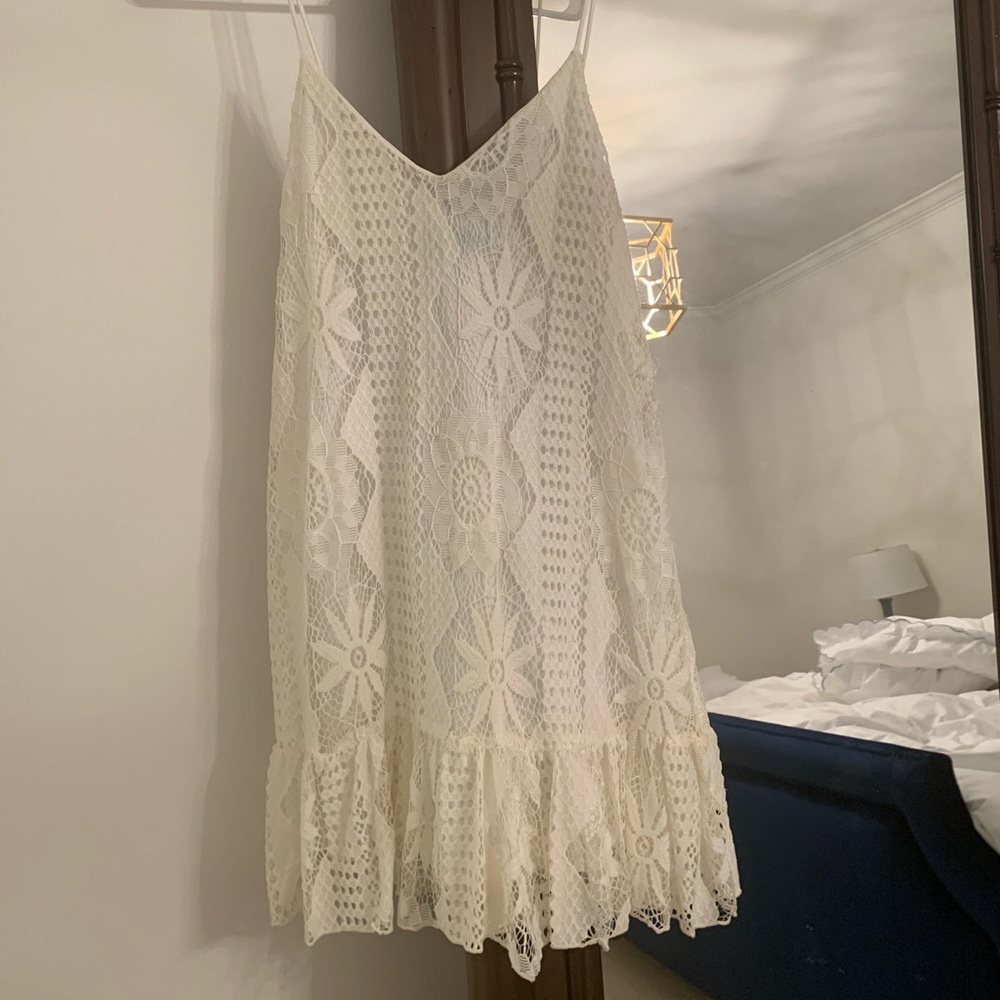 karlie short white eyelet dress